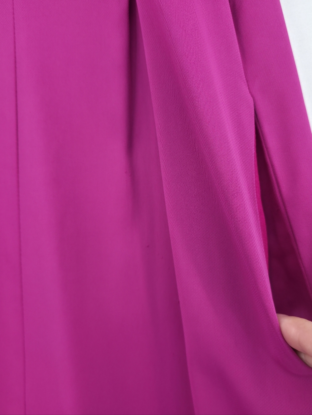 Boden Fuchsia Pleated Midi Dress Fit & Flare Short Sleeve Tailored Size 14 - Picture 8 of 16